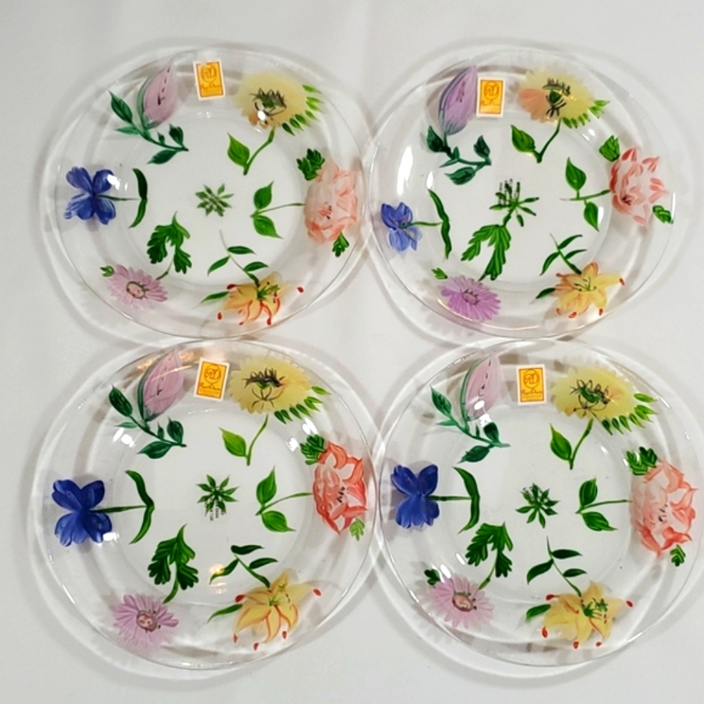 Hand Painted Plate Set NWOT - Picture 2 of 6